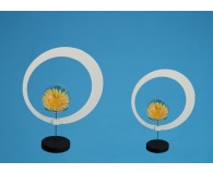 Mondvase / Glaskugelvase 57 und 36,5 cm hoch